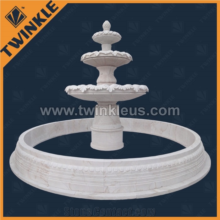 Garden Water Fountain, Hunan White Marble Fountain