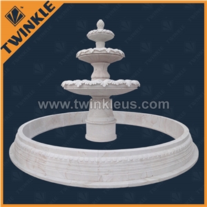 Garden Water Fountain, Hunan White Marble Fountain Garden Water Fountain, Hunan White Marble Fountain