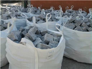 Grey Granite Pavers - Cubes and Setts, Branco Perola Grey Granite
