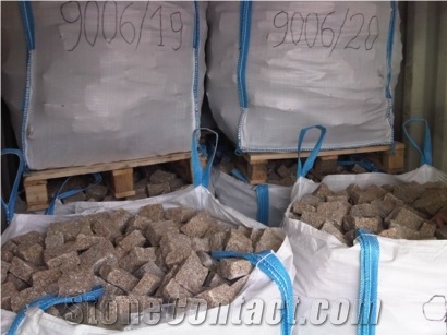 Yellow Granite Pavers - Cubes and Setts, Amarelo Vila Real Yellow Granite