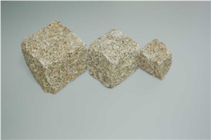 Yellow Granite Pavers - Cubes and Setts, Amarelo Vila Real Yellow Granite