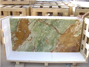 Dark Green Onyx Slabs