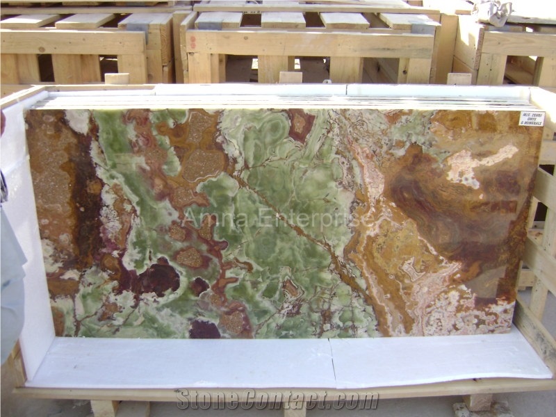 Dark Green Onyx Slabs
