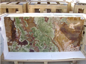 Dark Green Onyx Slabs