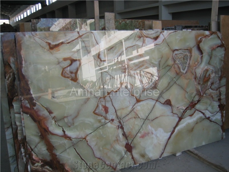 Light Green Onyx Slabs