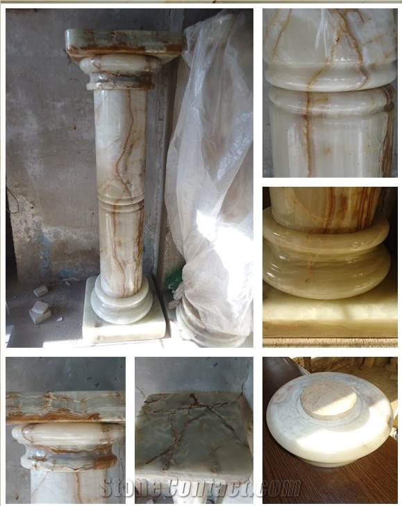 Pillar Rounds, White Onyx Column
