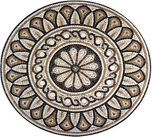 Brown Marble Mosaic Medallition