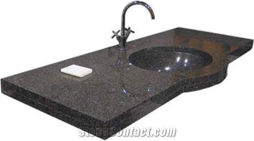 China Black Granite Vanity Top  Bathroom Countertop