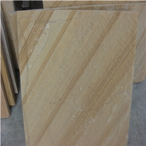 China Yellow Wood Sandstone Tile