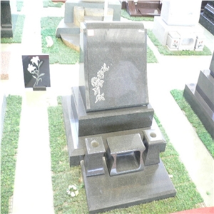 Grey Granite Tombstone