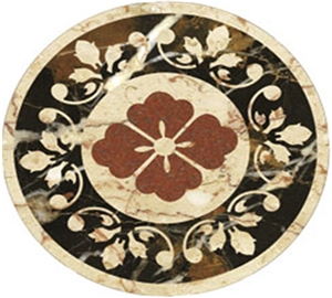 Portoro Gold Marble Waterjet Medallion
