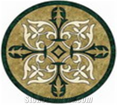 Round Marble Waterjet Medallion