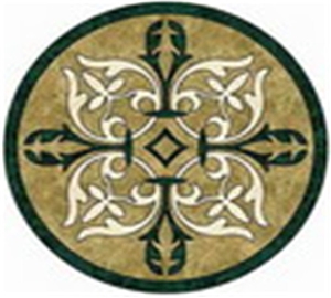 Round Marble Waterjet Medallion
