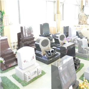 White Granite Tombstone