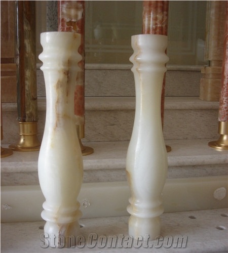 High Quality White Onyx Balustrades