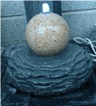 G654 and G682 Granite Rock Sphere Fountain, G654 Black Granite Fountain