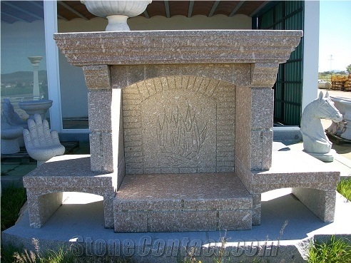 Granite Fireplace Mantel, Campanario Yellow Granite