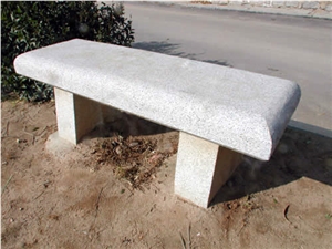 Grey Quintana Granite Bench, Amanecer White Granite
