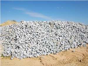 Gris Quintana Cobble Stone, Paving Stone, Grey Quintana Granite Paving Stone
