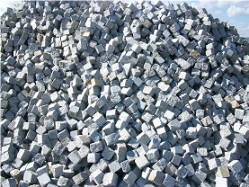 Gris Quintana Cobble Stone, Paving Stone, Grey Quintana Granite Paving Stone