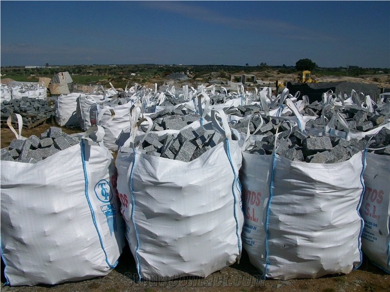 Gris Quintana Cobble Stone, Paving Stone, Quintana Grey Granite Paving Stone