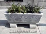White Amanecer Granite Planters, Amanecer White Granite