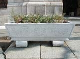 White Amanecer Granite Planters, Amanecer White Granite