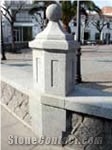 White Amanecer Granite Urban Furniture and Bench, Amanecer White Granite