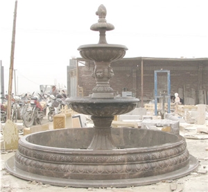 Antique Marble Large Statuary Garden Fountain 2022, Grey Marble Garden Fountain