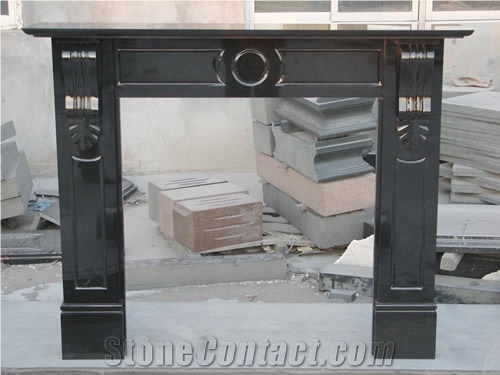 Black Granite Fireplace Mantel 5544