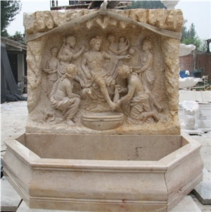 Egypt Cream Small Size Fountain, Yellow Marble Fountain