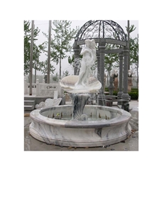 Onyx Statue Garden Fountain 2038, White Onyx Garden Fountain