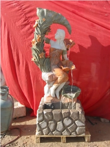 Small Size Colorful Marble Fountain
