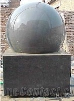 Stone Rolling Sphere Water Marble Fountain, Grey Marble Fountain
