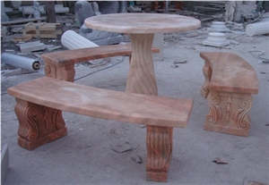 Sunset Marble Table, Sunset Beige Marble Table