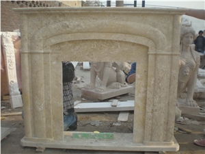 Travertine Fireplace Mantel 5531, Beige Travertine Fireplace Mantel Travertine Fireplace Mantel 5531, Beige Travertine Fireplace Mantel