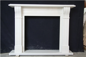 White Marble Fireplace Mantel