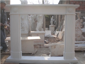 White Marble Fireplace Mantel
