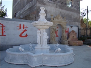 White Marble Garden Fountain