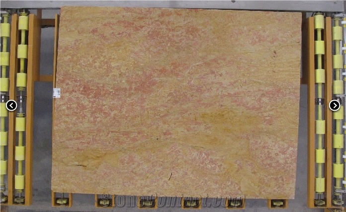 Giallo Reale Rosato Vein Cut Slabs, Marble