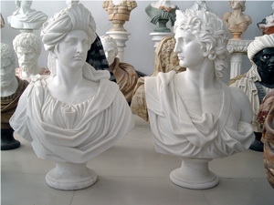 Marble Bust Lady Bust Stone Bust Woman Busts, White Marble Busts