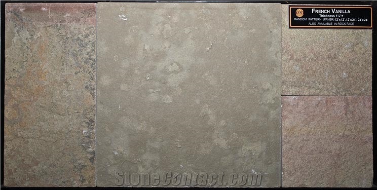 French Vanilla Random Pattern (paver), Beige Slate