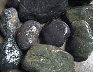 Glacier Black River Rock, Black Granite Pebble, Gravel