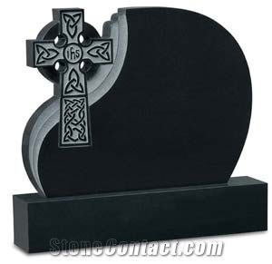 Black Granite Memorial, Absolute Black Granite Monument, Tombstone