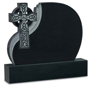 Black Granite Memorial, Absolute Black Granite Monument, Tombstone