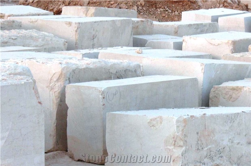 Travertine Blocks, Iran White Travertine