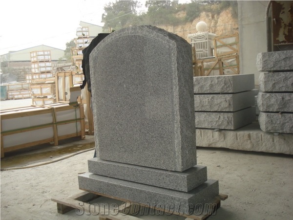 G603 Polished Tombstone, G603 Grey Granite Tombstone
