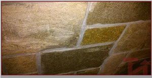 Golden Slate Building Stones,Walling, Radibush Golden Yellow Slate