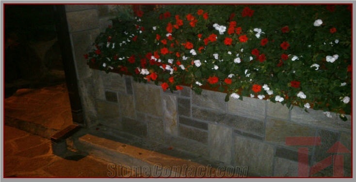 Golden Slate Building Stones,Walling, Radibush Golden Yellow Slate