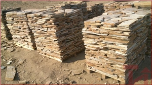 Golden Slate Landscaping Stones, Flagstone, Radibush Golden Yellow Slate